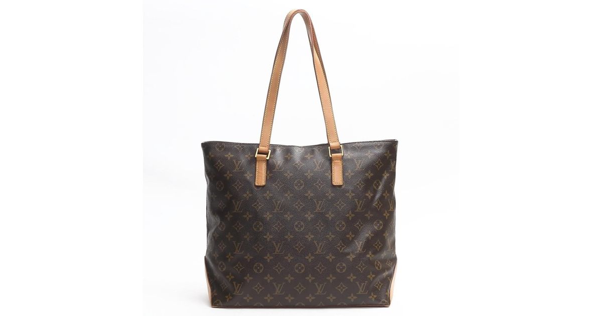 Louis Vuitton Auth Cabas Mezzo Shoulder Bag Monogram Canvas M51151 Brown Used in Brown - Lyst