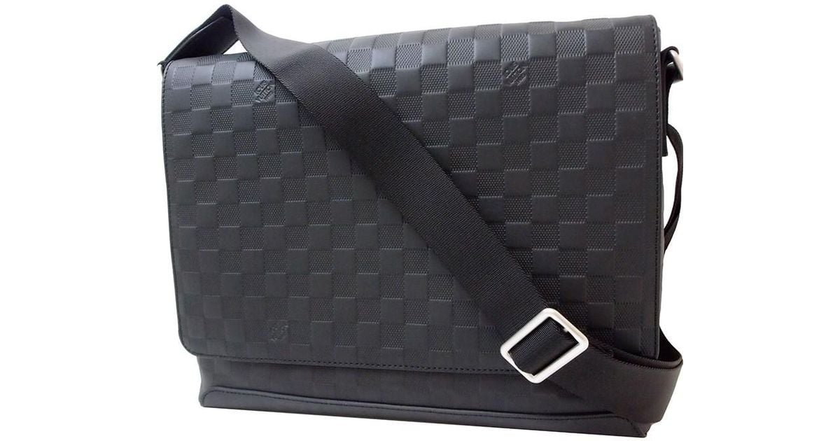 Lyst Louis Vuitton District Mm Damier Infini Leather Black Lyst Louis Vuitton District Mm Damier Infini Leather Black Shoulder Bag Messenger New In For Men