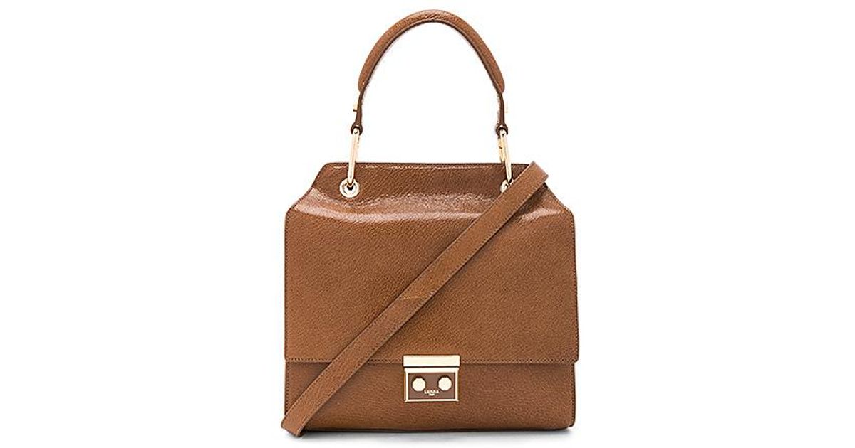 Lyst Luana Italy Ariana Satchel In Cognac Brown
