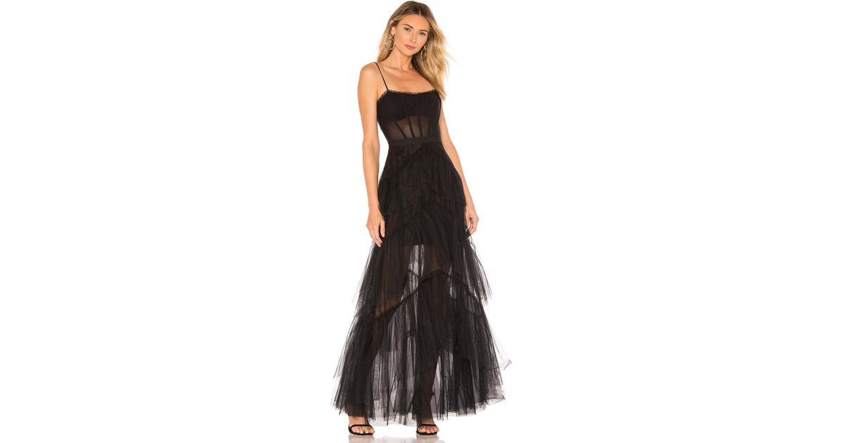 corset tulle gown bcbg