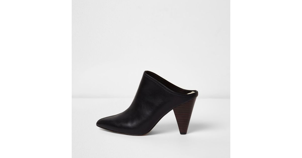 river island black mules