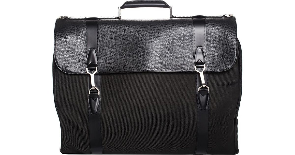 Louis Vuitton Black Taiga Leather Portable Gibeciere Garment Bag Lyst