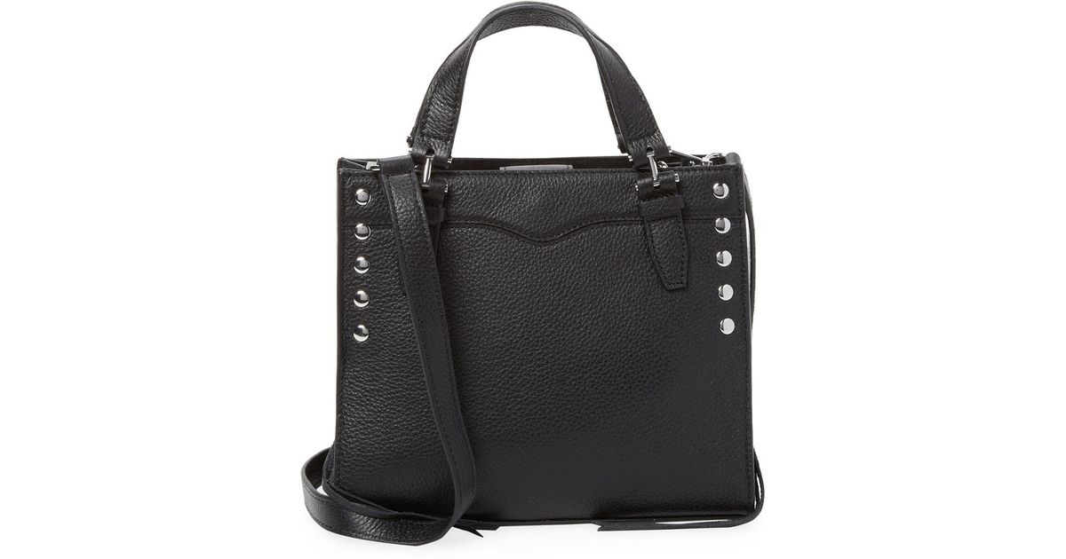 Lyst Rebecca Minkoff Med Blair Studded Satchel In Black