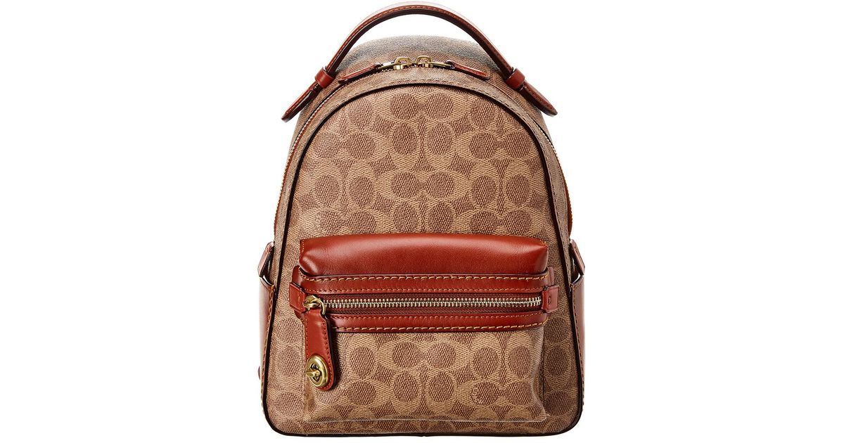 coach campus backpack 23 in signature rose print