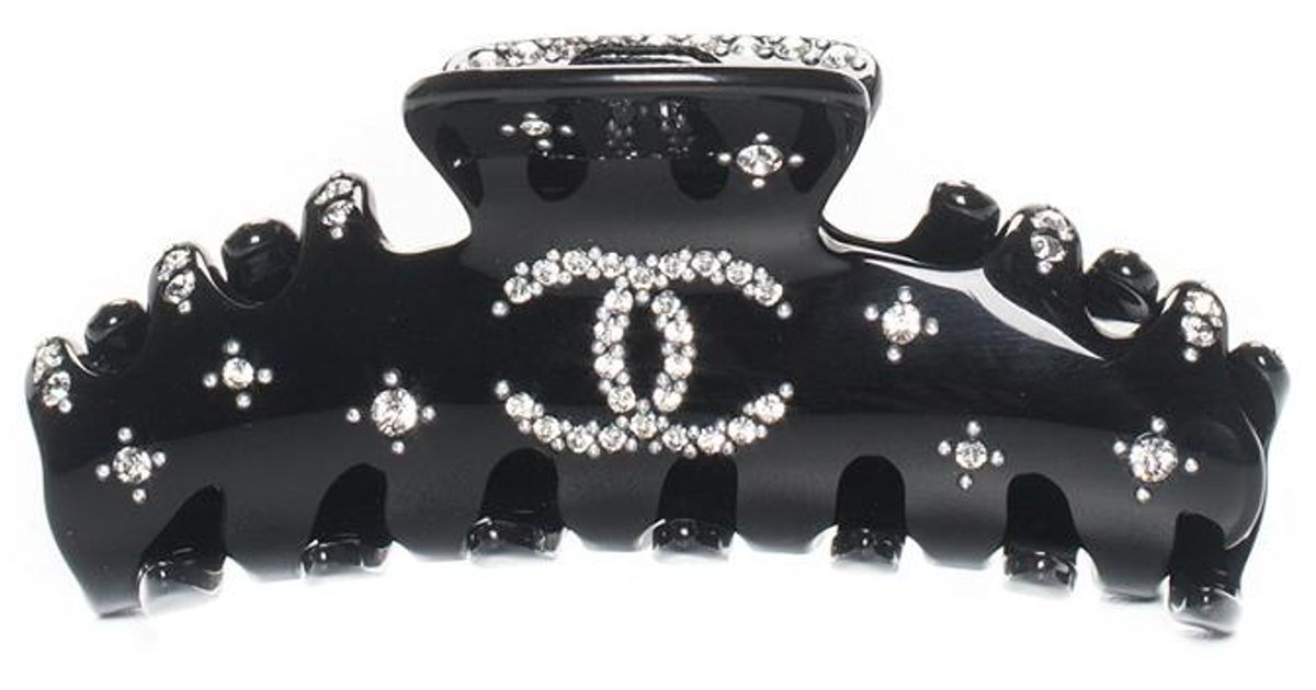 Chanel Rhinestone Cc Jaw Hair Clip, Never Worn in Black Lyst