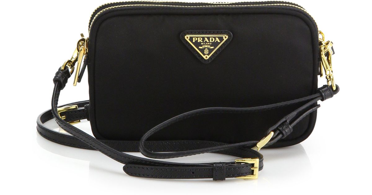 Lyst Prada Nylon Camera Bag In Black