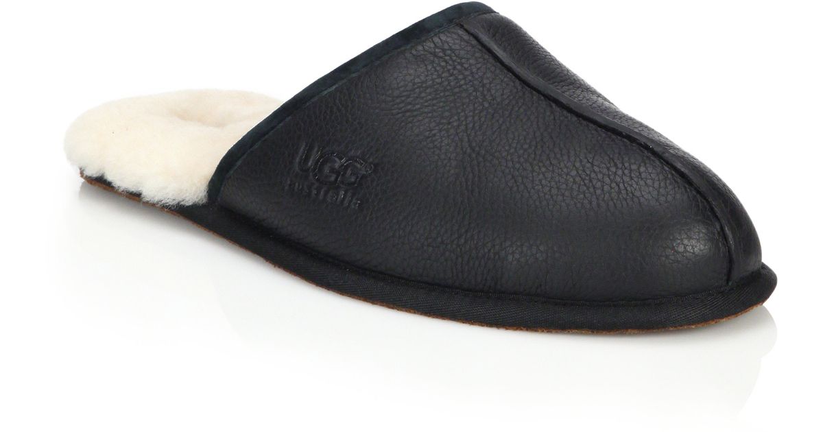 scuff leather pantoffels