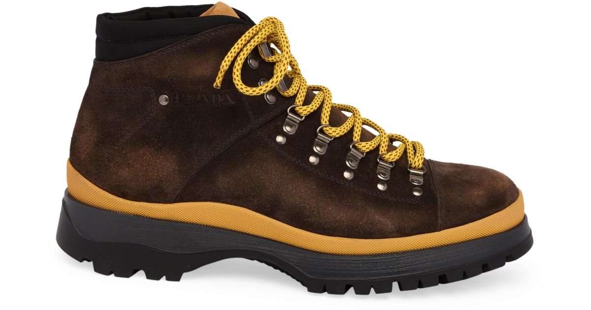 prada canvas hiker boots