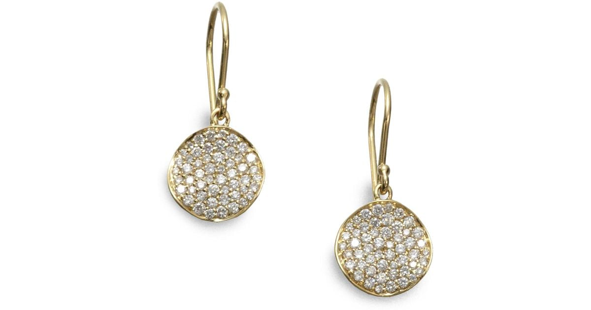 Lyst Ippolita Stardust Diamond 18k Yellow Gold Disc Earrings In Lyst Ippolita Stardust Diamond 18k Yellow Gold Disc Earrings In Metallic