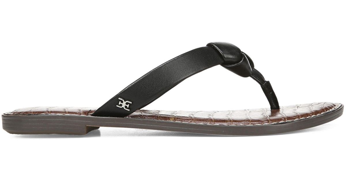 Sam Edelman Women's Giles Leather Thong Sandals - Black in Black - Lyst