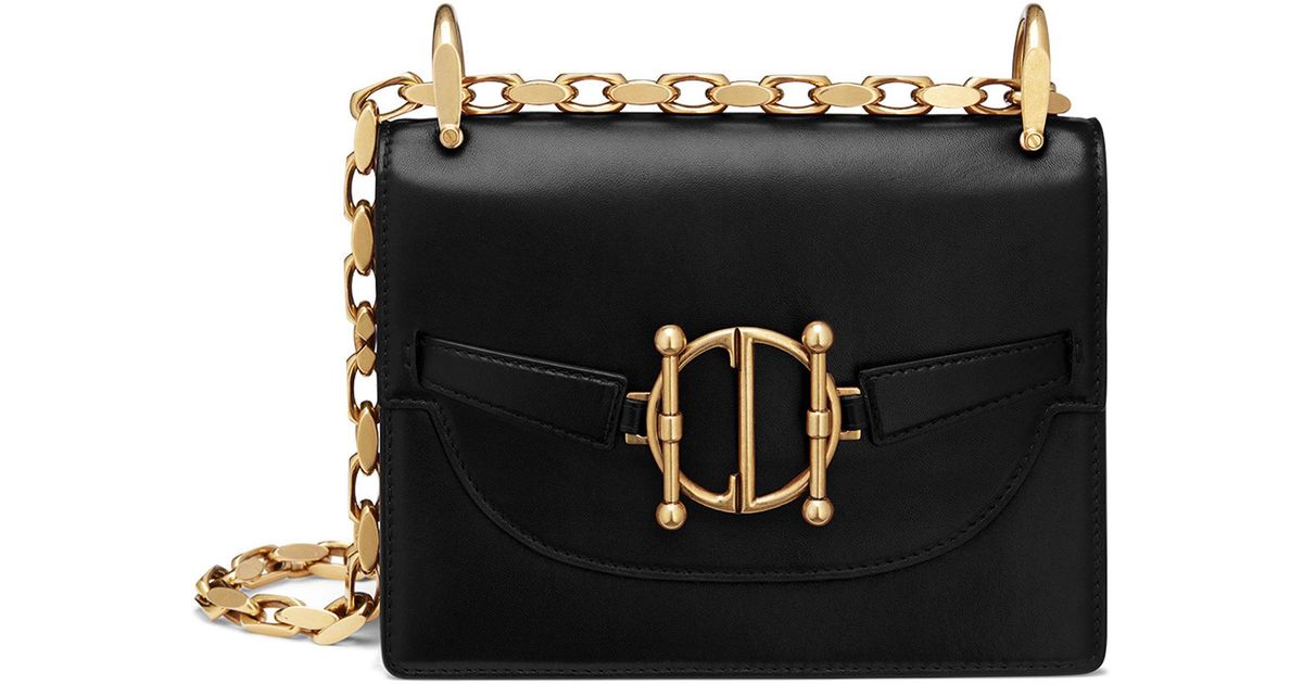 Lyst Dior Leather Direction Flap Bag In Black