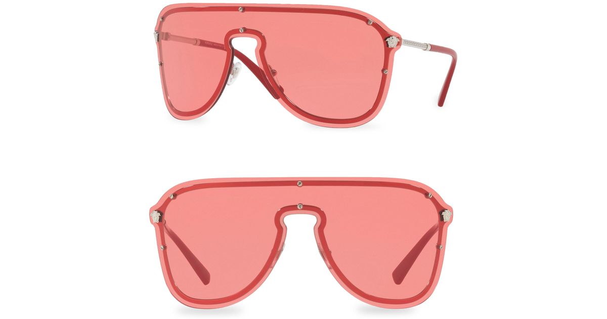 Lyst Versace Shield Sunglasses In Pink 