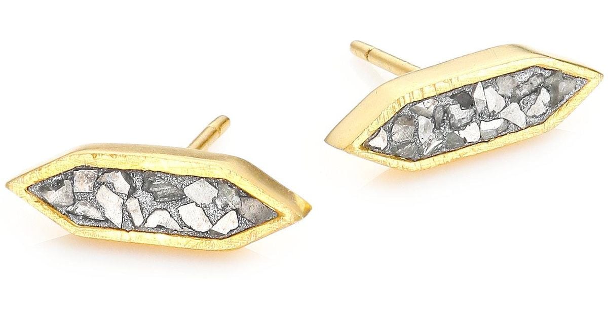 Lyst Shana Gulati Charushila Sliced Raw Diamond Stud Earrings In Lyst Shana Gulati Charushila Sliced Raw Diamond Stud Earrings In Metallic