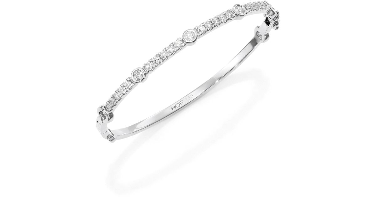 Lyst Hearts On Fire Copley Diamond 18k White Gold Bangle In Metallic