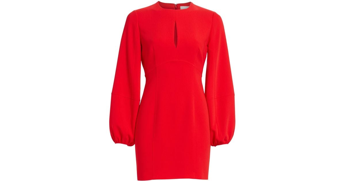 Cinq À Sept Danica Puff-sleeve Mini Dress in Venetian Red (Red) - Lyst