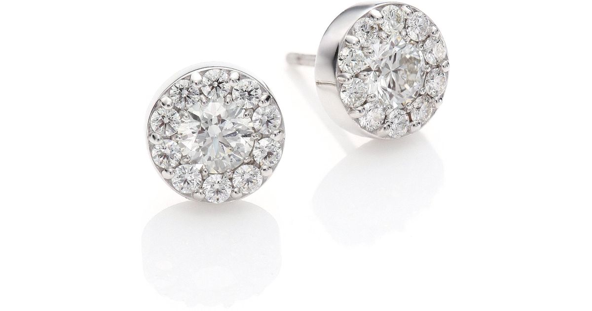 Lyst Hearts On Fire Fulfillment Diamond 18k White Gold Stud Lyst Hearts On Fire Fulfillment Diamond 18k White Gold Stud Earrings In Metallic