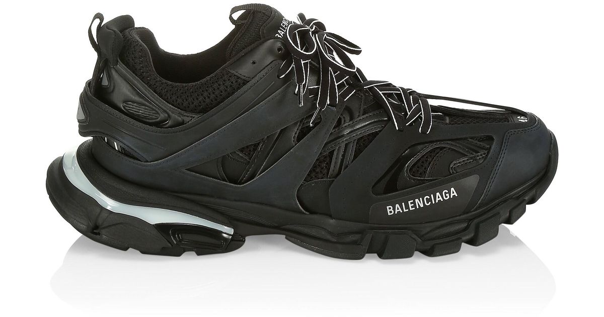Balenciaga LED Track Trainers Black Lighted Sole