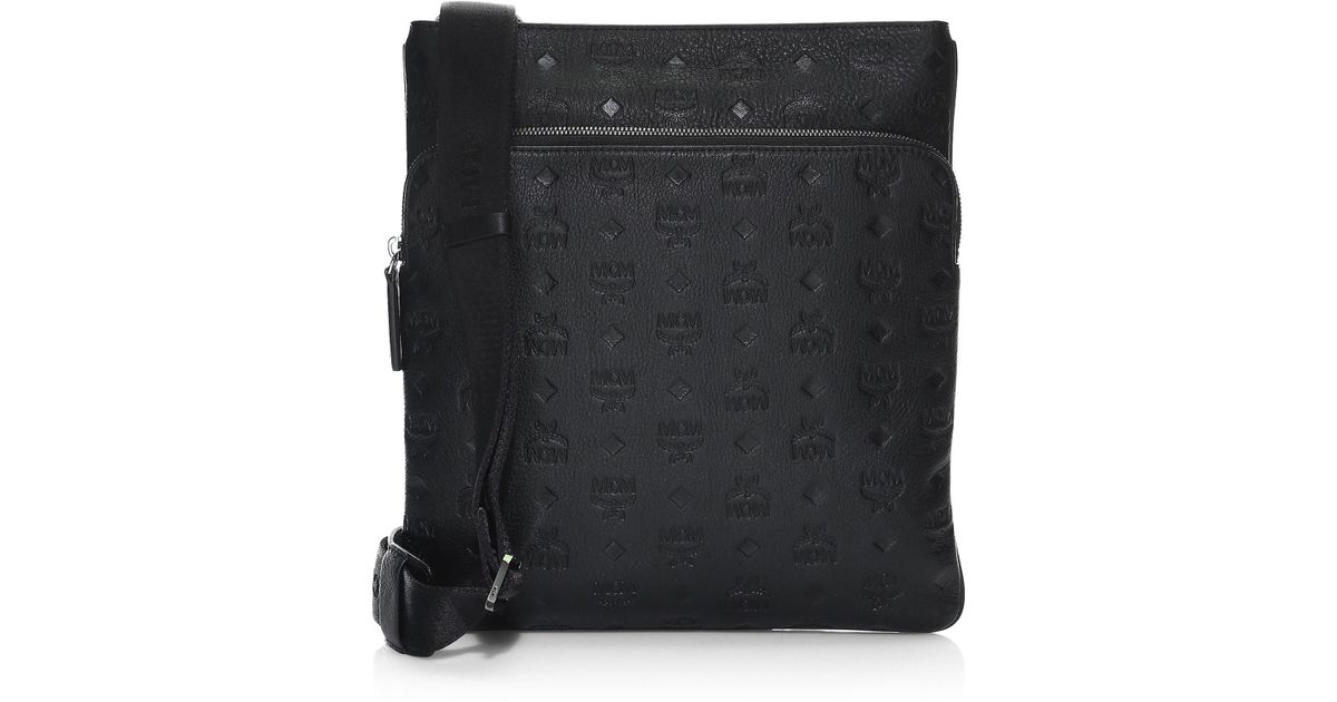 Mcm Men S Ottomar Monogram Leather Messenger Bag Black In Mcm Men S Ottomar Monogram Leather Messenger Bag Black In For Lyst