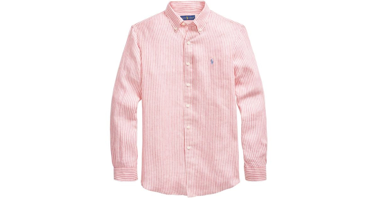 mens pink linen shirts uk