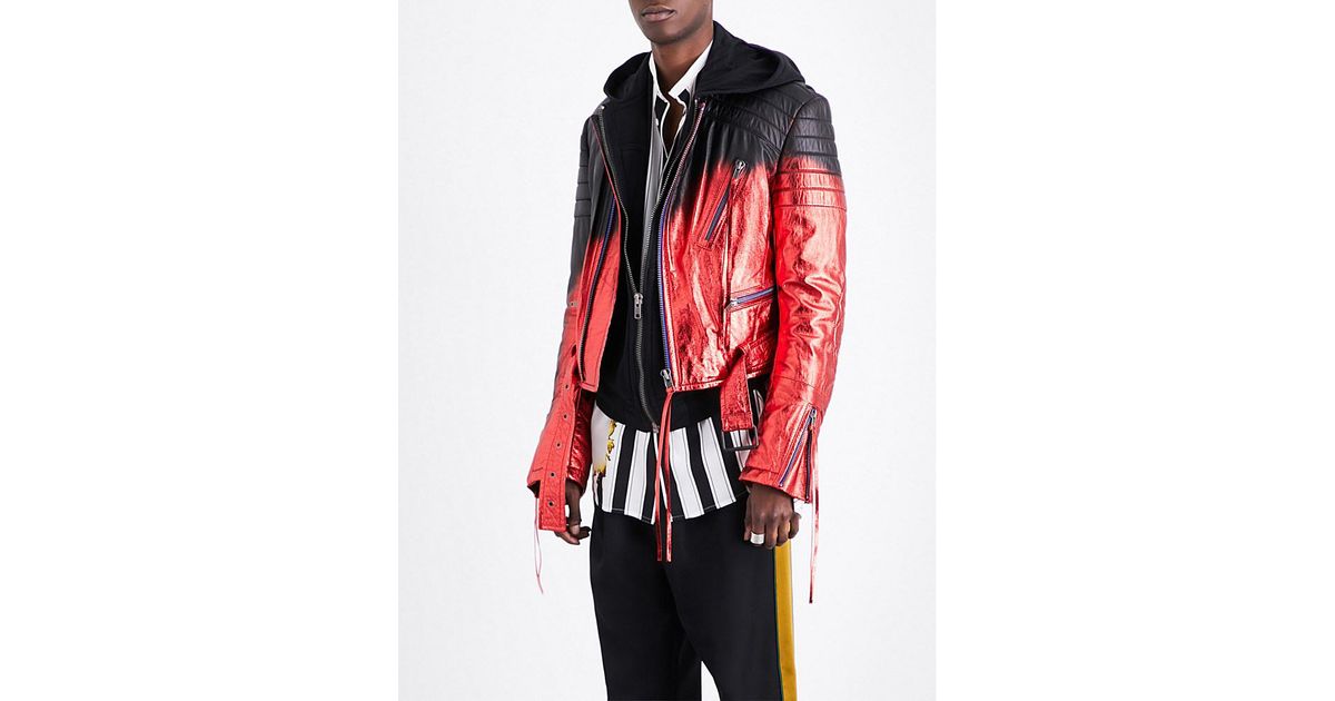 Spray Paint Leather Jacket