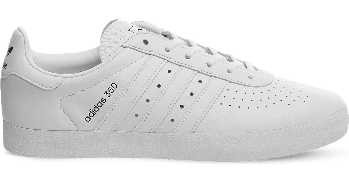 Lyst - Adidas Originals 350 Leather Trainers In White For Men