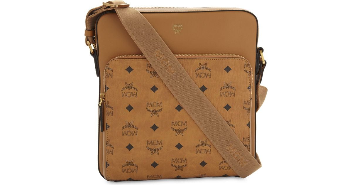 Lyst Mcm Ottomar Visetos Small Messenger Bag In Brown