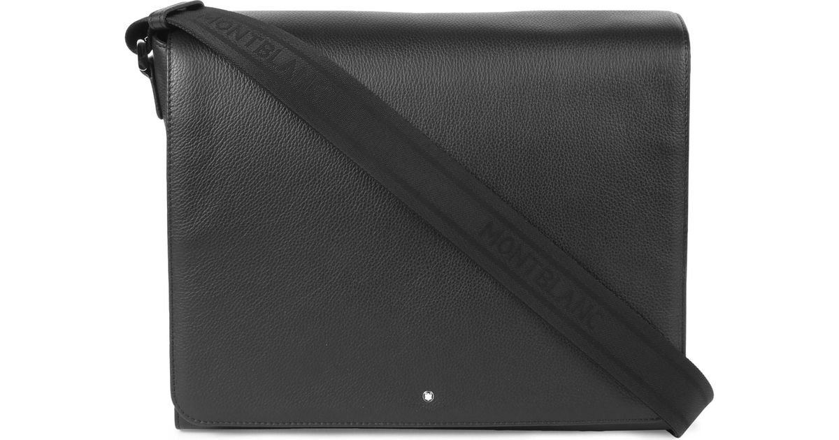 Lyst - Montblanc Meisterstück Leather Messenger Bag in Black for Men