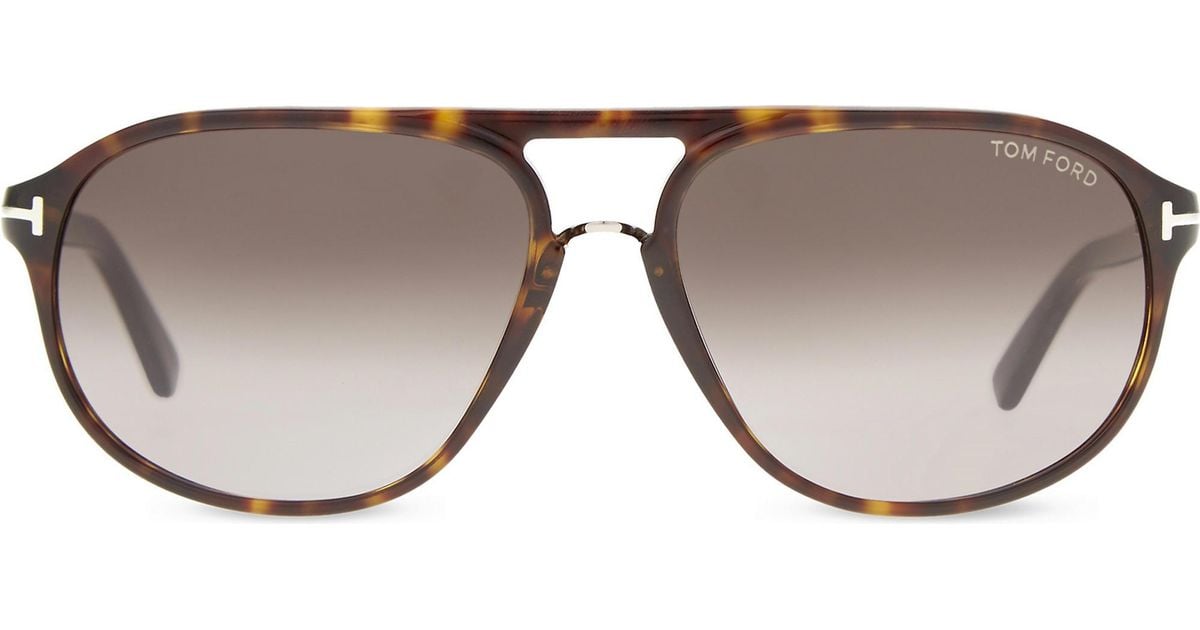 Tom Ford Ft0447 Jacob Tortoiseshell Aviator Sunglasses in Brown for Men ...