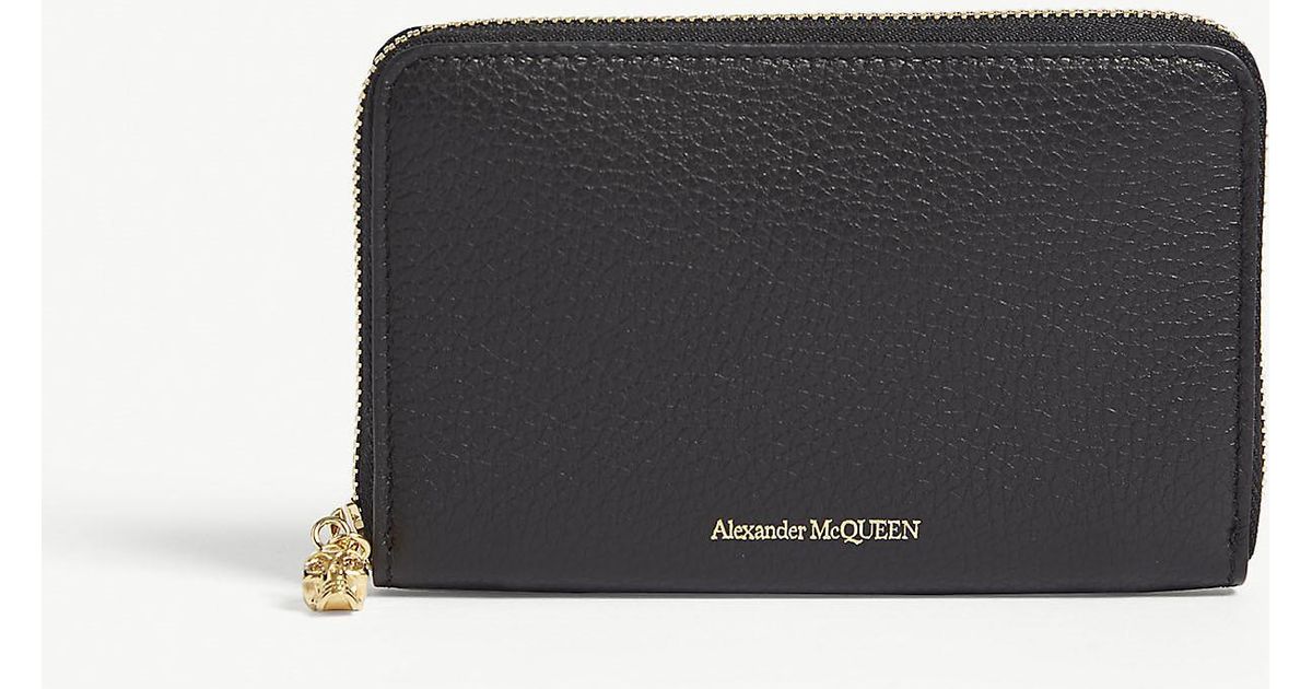 Alexander McQueen Leather Medium Wallet in Black Lyst