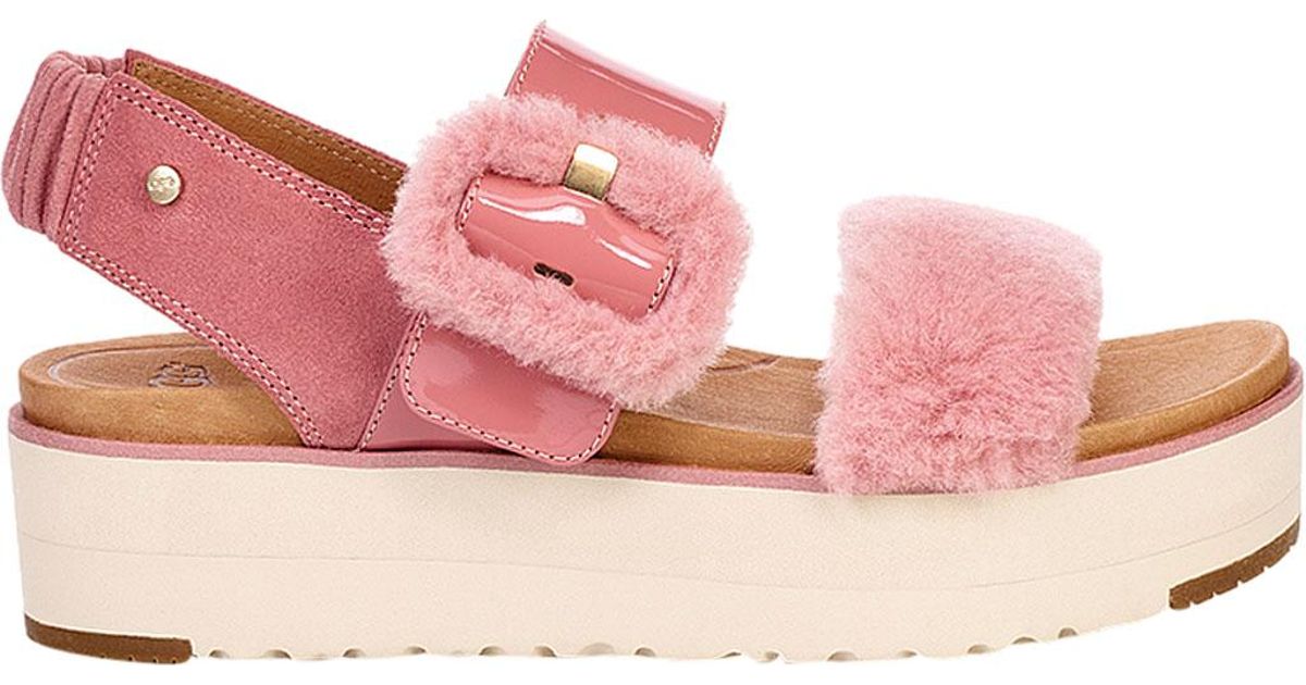 Lyst - UGG Le Fluff Platform Slingback in Pink