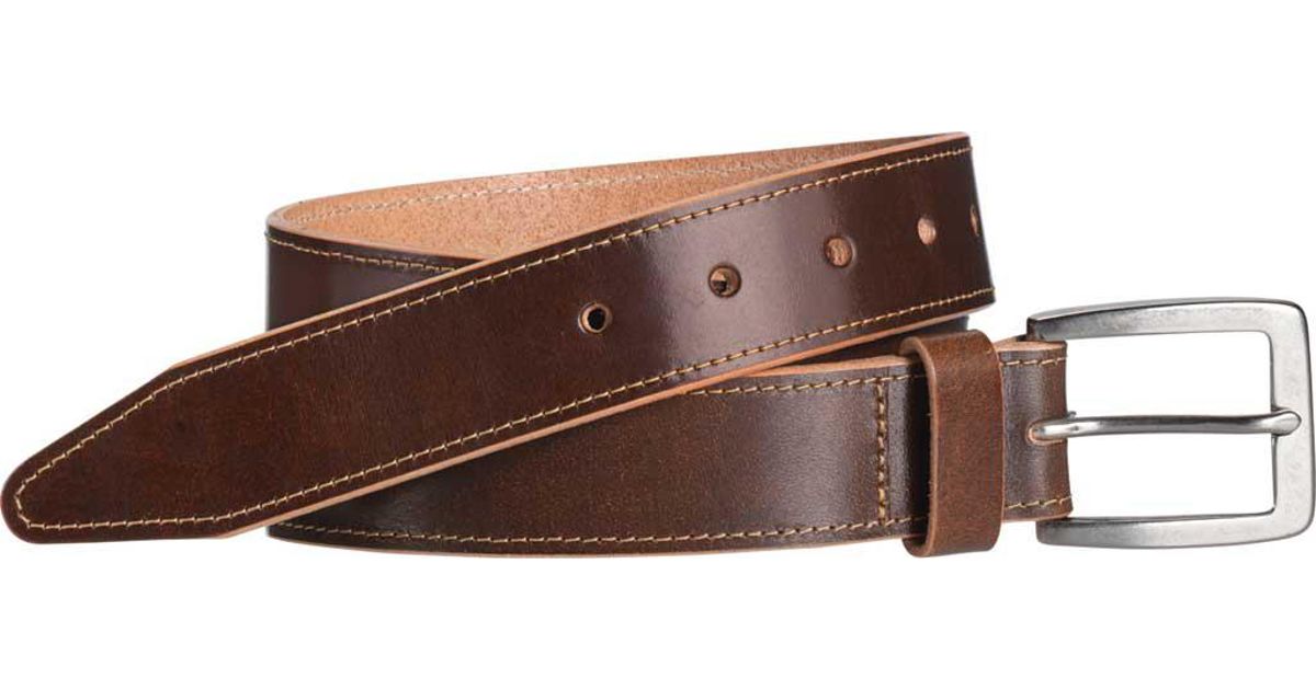 Lyst - Johnston & Murphy Raw Edge Single Stitch Belt in Brown for Men