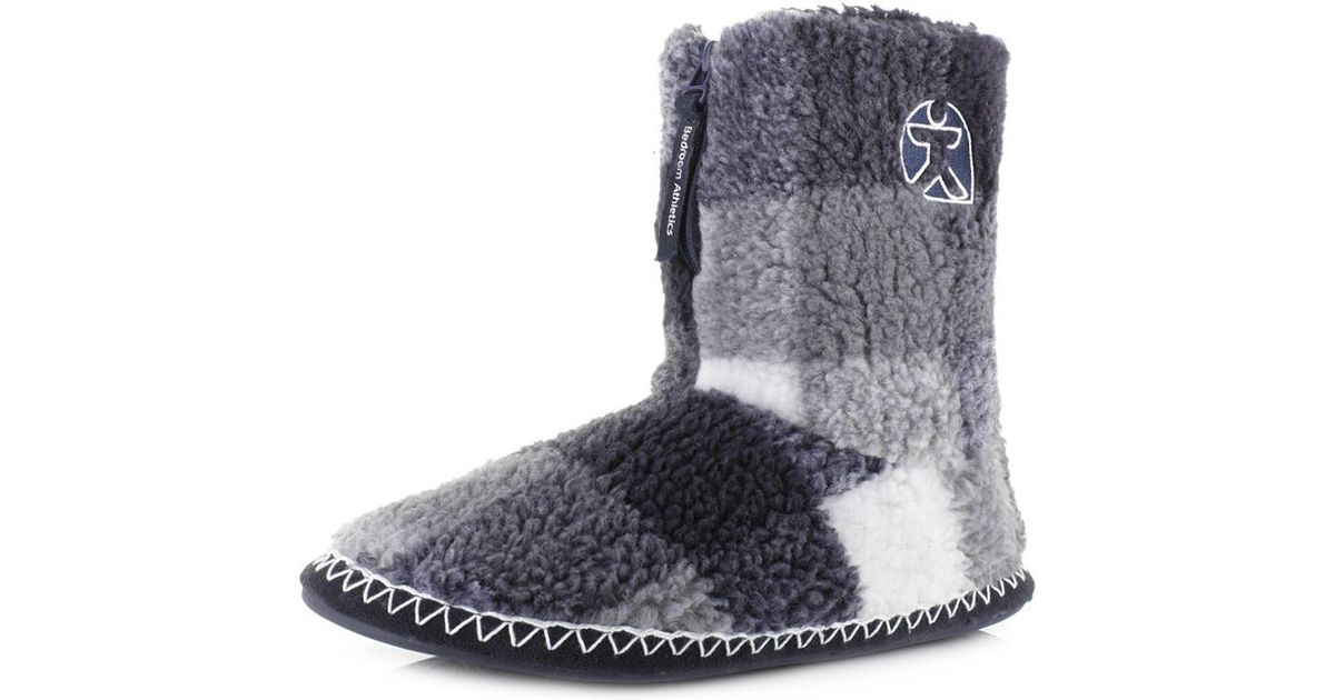 Bedroom Athletics Mcqueen Slipper Boots In Blue Lyst
