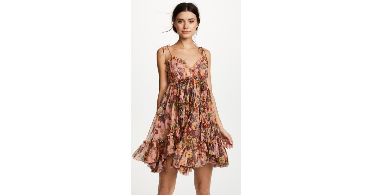 zimmermann lovelorn frill mini dress