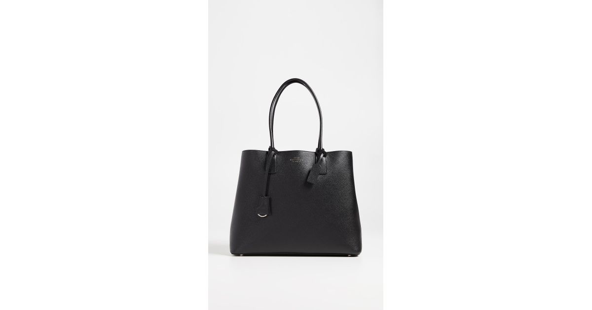Smythson Black Panama Business Shoulder Bag