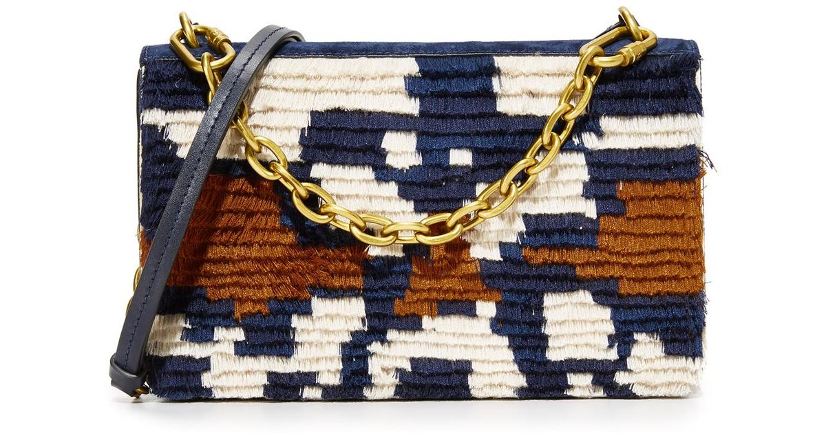 Lyst Tory Burch Sadie Shoulder Bag in Blue