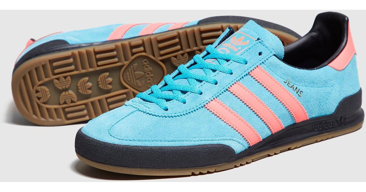 adidas jeans blue and pink