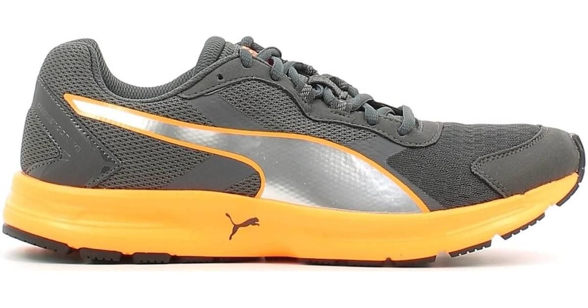 puma grey orange shoes