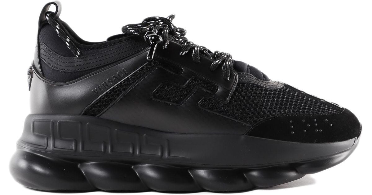 Lyst - Versace Chain Reaction Sneakers in Black for Men - Save 14%