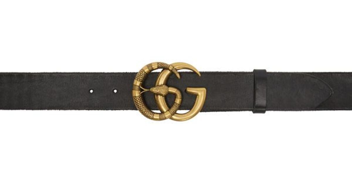 Lyst - Gucci Black Gg Snake Belt in Black for Men