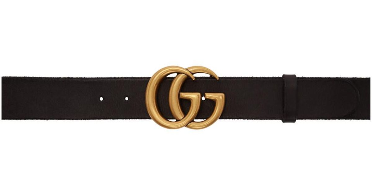 Lyst - Gucci Black GG Toscano Belt in Black