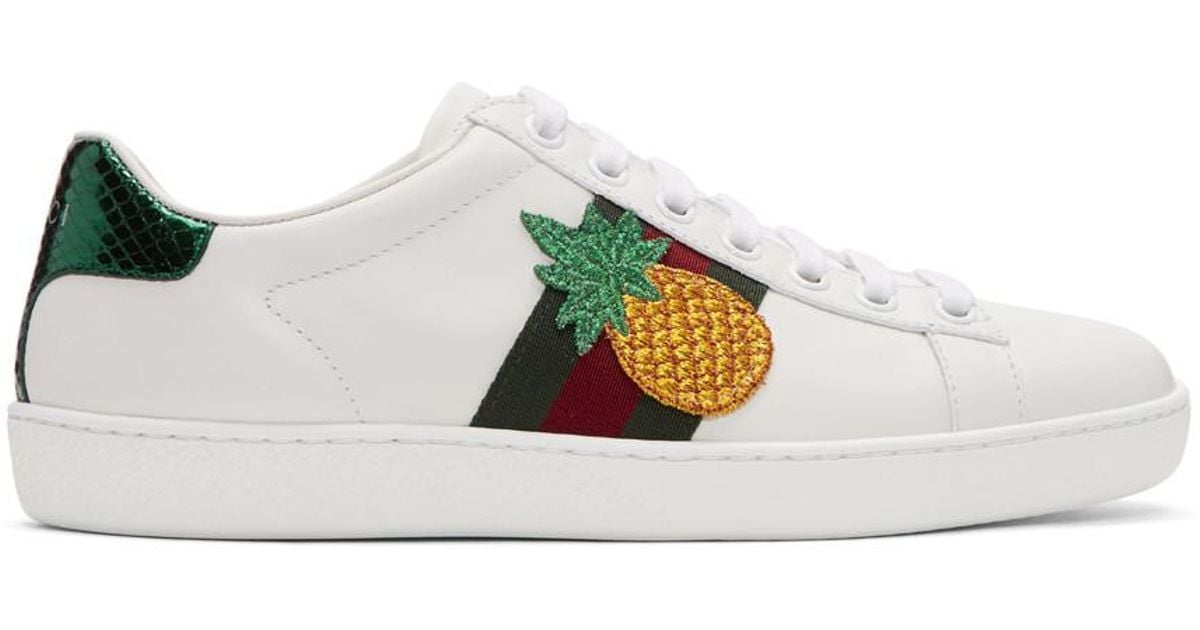 Gucci Pineapple & Ladybug Ace Sneakers in White Lyst