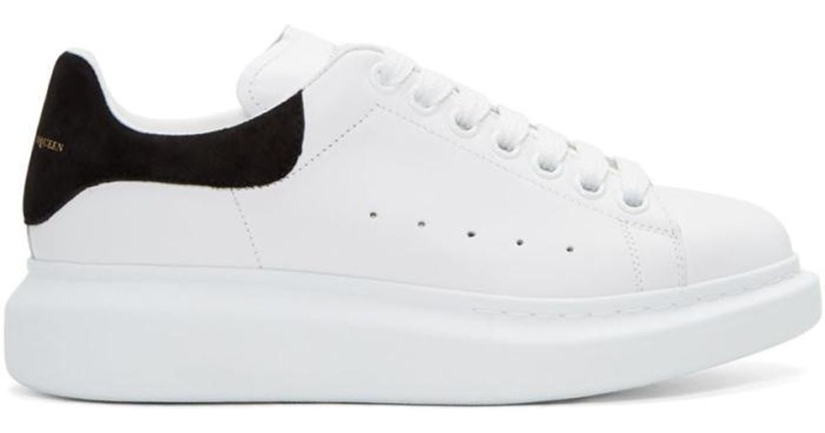 Alexander mcqueen White & Black Oversized Trainers in White | Lyst
