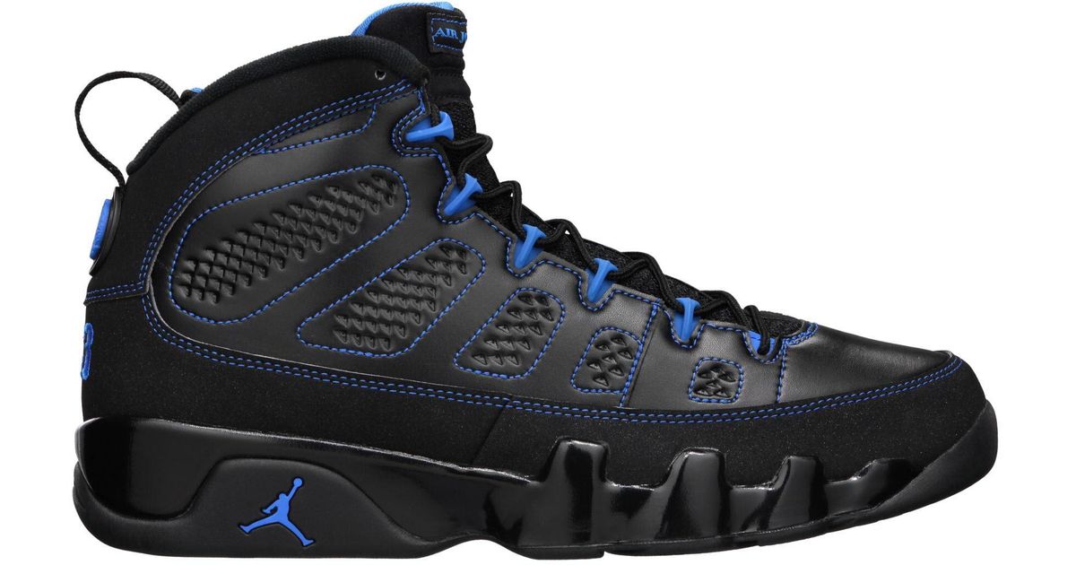 retro 9 blue and black