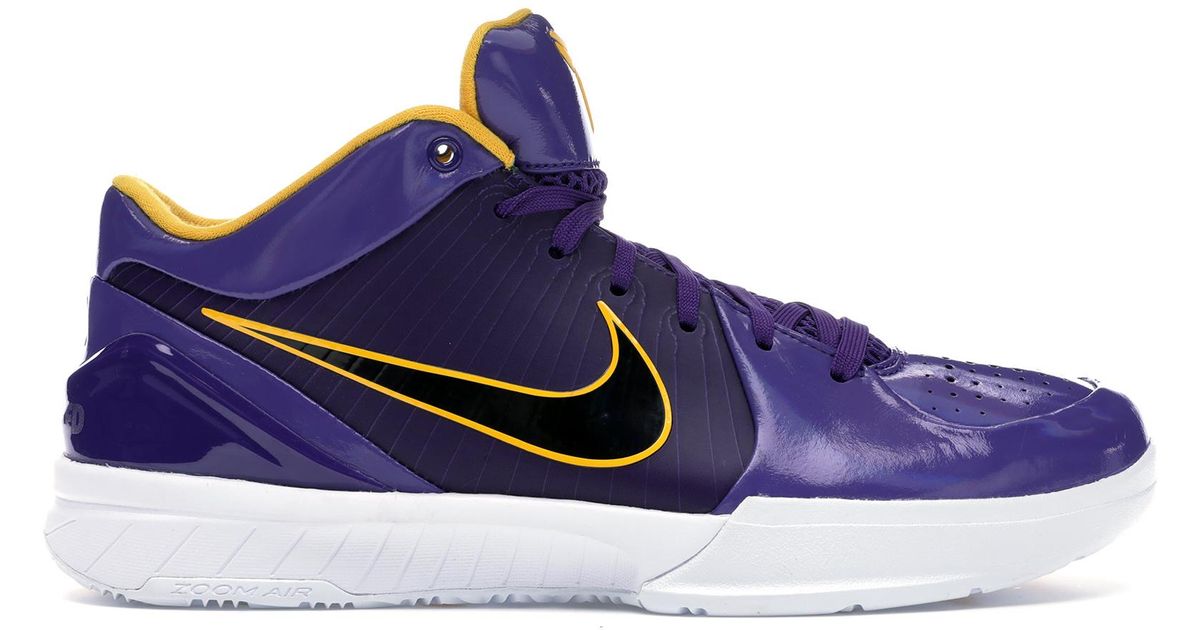 Nike Kobe 4 Protro Undefeated Los Angeles Lakers in Purple/University ...