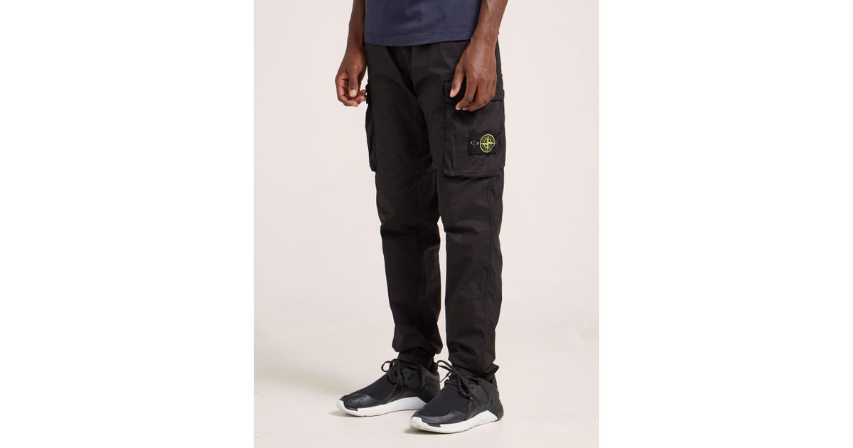 stone island black jogging pants