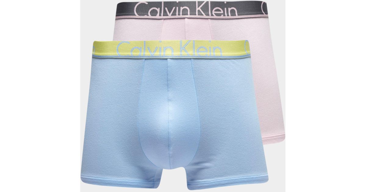 Download Calvin Klein 2-pack Boxer Shorts Pastel in Blue for Men - Lyst