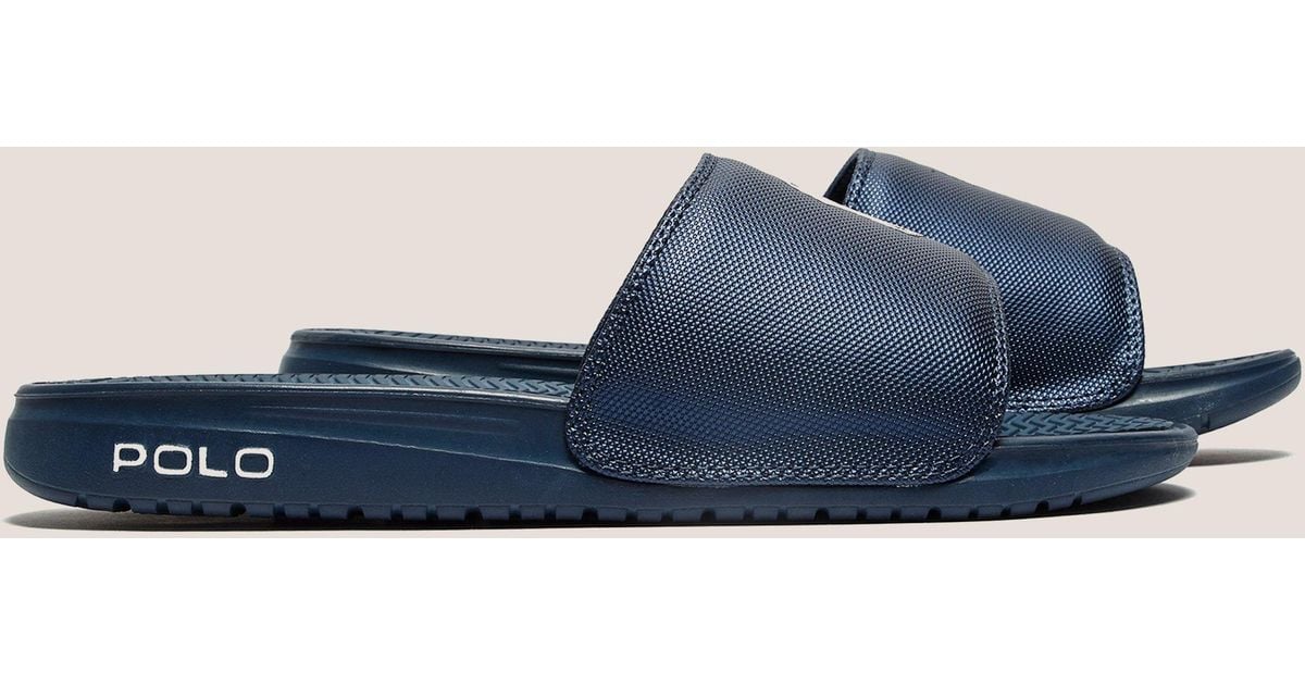 ralph lauren blue sliders