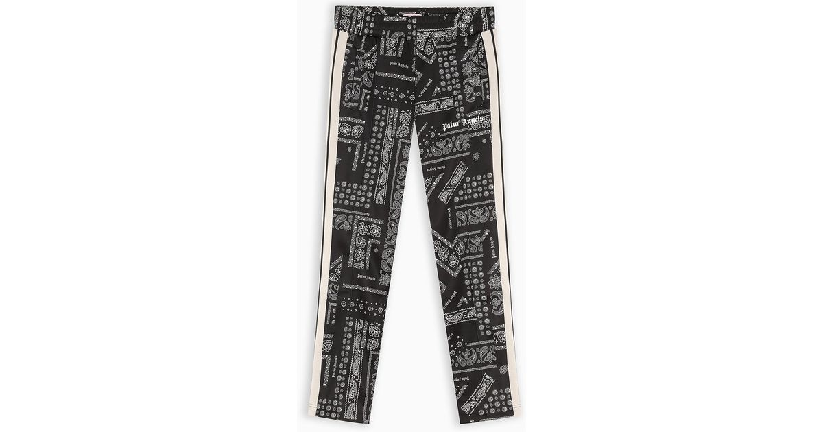 palm angels track pants black white