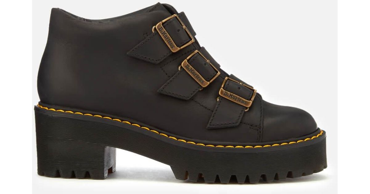 dr martens coppola leather heeled ankle boots
