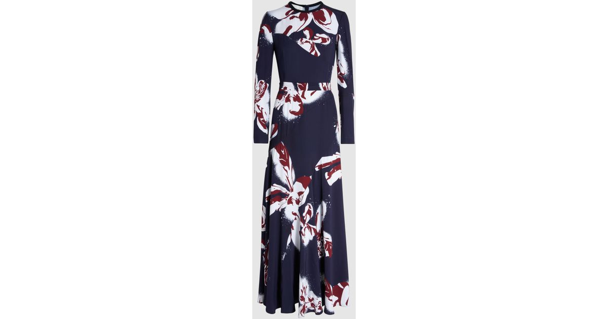 Cédric Charlier | Printed crepe maxi dress | NET-A-PORTER.COM